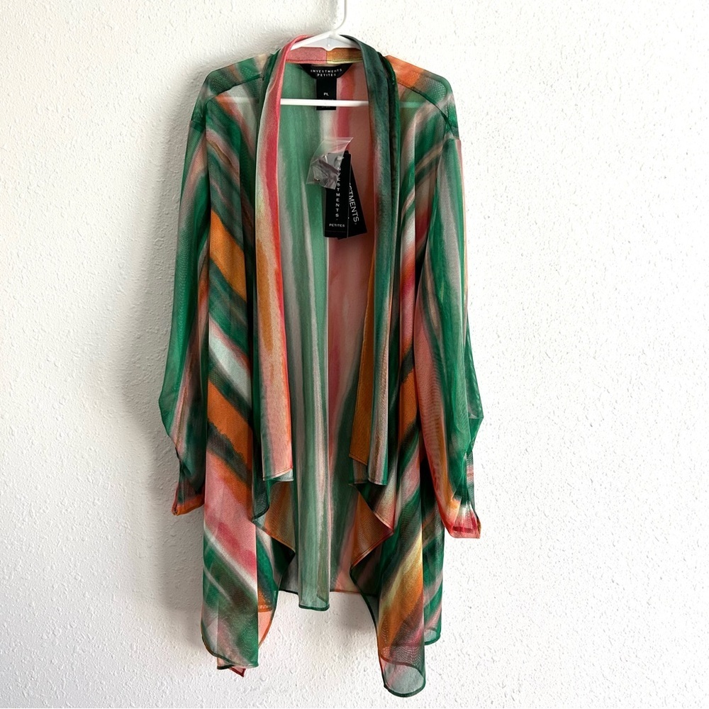 Mesh Cover Up Open Front Petite Size LP Investments Hippie Festival Boho